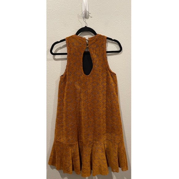 MAEVE Sleeveless Velvet Brown Mini Dress - Picture 4 of 5